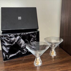 Saks Fifth Avenue Gold-Embellished Martini Glass Set